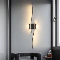 Pheashine Black LED Wall Light, 27W 3000K Warm White, Modern Aluminium Fixture