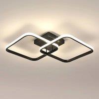Pheashine LED Ceiling Light, 42W 4500K Neutral White, Modern Square Fixture in Black