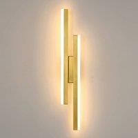 Pheashine Gold LED Wall Sconce, 16W 3-Color Changing Light, 40cm Modern Lamp