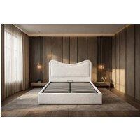 Nexus Mattresses Ltd Luxury Curved Ottoman Storage Bed Frame with Gas Lift in Beige | Size: King
