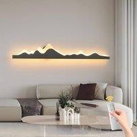 NIVOR 1 Light 120cm LED Dimmable Modern Flush Mounted Wall Sconce Remote in Black