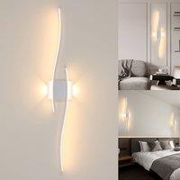 Pheashine White Wave Shaped LED Wall Sconce, 27W 3000K Warm Light 89145.5cm