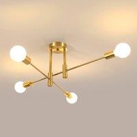 Pheashine Gold Sputnik Ceiling Light, Modern Flush Mount, E27 Bulb Not Included
