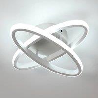 Pheashine Double Ellipse LED Ceiling Light, 27W 6500K Modern Flush Mount, 30cm in White