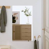 Berkfield Home Wall Mirror 50x80 cm Glass Rectangle in Silver