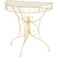 Berkfield Home Side Table Vintage Style Half Round Metal 72x36x74 cm Gold | Size: 72 x 36 x 74 cm
