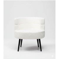 Alivio Sherpa Sofa Chair for Living Room Bedroom Dining Room Makeup Office Reception in White