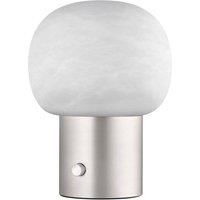 Blomus IRIS Table Lamp - Alabaster matt stainless steel in Silver