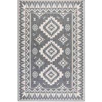 THE RUGS Dynamic Reversible Indoor & Outdoor Rug Polypropylene Oriental Rug in Grey | Size: 200 cm x 290 cm
