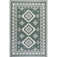 THE RUGS Dynamic Reversible Indoor & Outdoor Rug Polypropylene Oriental Rug in Green | Size: 120 cm x 170 cm