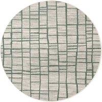 Ted Baker Indoor Outdoor Crouch Round Abstract Rug in Green | Size: 200 cm diameter