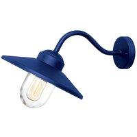 Netlighting Klampenborg 1 Light Outdoor Wall Lantern Navy Blue IP44