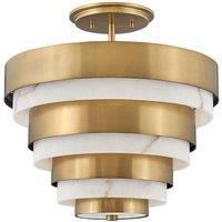 Netlighting Hinkley Echelon Cylindrical Ceiling Light Heritage Brass in Yellow