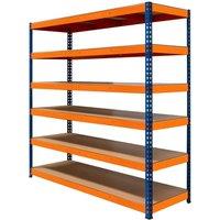Monstershop S-Rax 6 Shelf Racking - 180cm x 180cm x 60cm in Blue | Size: 180 cm x 180 cm x 60 cm