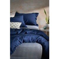 Soak&Sleep Mediterranean Blue French Linen Duvet Cover | Size: Double