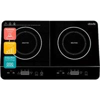 Abode Portable Induction Hob Double Digital Touch Control 2800W AINDH2003 in Black
