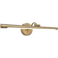 Happy Homewares Antique Brass Wireless Rechargeable LED Touch Dimmable Picture Light in Metallic Gold