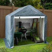 Coopers of Stortford Portable Garden Storage Shed Weatherproof PE, 183 x 183cm in Grey | Size: 183 x 183 cm