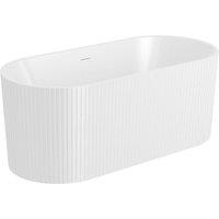 Balterley Modern Curved Back To Wall Bath, 1700 x 486 x 580mm, Gloss White
