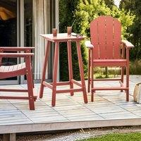 Wyld and Coco Evergreen Garden Bar Table Red 59 x 59 cm