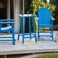 Wyld and Coco Garden Bar Table Blue 59 x 59 cm UV-Resistant Outdoor