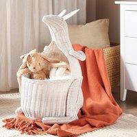Wyld and Coco Kangaroo Wicker Toy Basket White