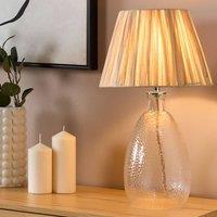 Wyld and Coco Table Lamp - Clear Glass Base Natural Paper Shade