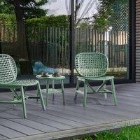 Wyld and Coco Bar Green Bistro Set Table with Low Chairs