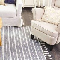 Wyld and Coco Light Grey Area Rug 140 x 200 cm - Modern Stripe | Size: 140 cm x 200 cm