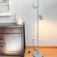 Wyld and Coco 3-Head Industrial Floor Lamp Grey Concrete 165 cm