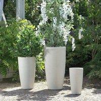 Wyld and Coco Aura Stone Tall Planter Beige 75 x 39 cm
