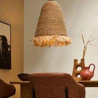Wyld and Coco Pendant Lamp Handwoven Water Hyacinth and Banana Fibre Natural Boho