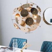 Wyld and Coco Copper Disk Pendant Lamp 4-Light Industrial Art Deco