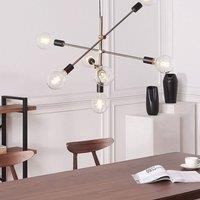 Wyld and Coco Brass 7-Light Industrial Pendant Lamp in Bronze