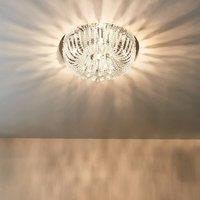 Wyld and Coco Silver Crystal Chandelier - Chrome Iron Ceiling Pendant