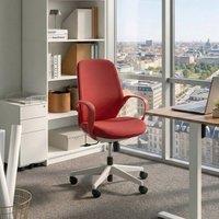 Wyld and Coco Red Mesh Office Chair with Armrests and Adjustable Height