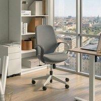 Wyld and Coco Zenith Grey Mesh Office Chair with Armrests and Tilt-Lock