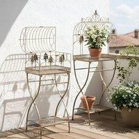 Wyld and Coco Set of 2 Black Iron Plant Shelves