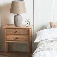 Wyld and Coco Sassafras 2-Drawer Bedside Table - Light Brown Rustic