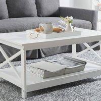 Wyld and Coco White 2-Tier Coffee Table 100 x 55 cm