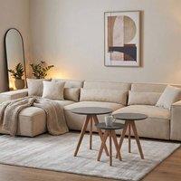 Wyld and Coco Nest of 3 Tables - Grey MDF Tops Beech Tripod Legs