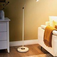 Wyld and Coco Beige Industrial Floor Lamp Adjustable Arm and Shade On Off-Switch