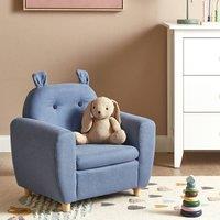 Wyld and Coco Blue Armchair Children Foam Seat Armrests Water Repellent