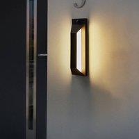Wyld and Coco Black Metal LED Wall Light with Motion Sensor