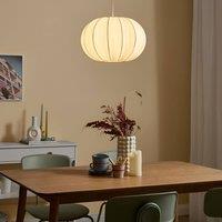 Wyld and Coco Pendant Lamp White Pleated Cotton Shade