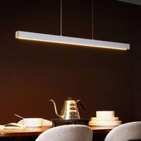 Wyld and Coco White Aluminium Pendant Lamp Rubberwood Shade Iron Base