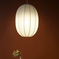 Wyld and Coco Astra Oval Pendant Lamp White Nylon Shade Modern Hanging Light