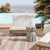 Wyld and Coco Grey Round Side Table 35 cm - Weather-Resistant MgO with Fibreglass