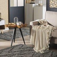 Wyld and Coco Timberline Teak Side Table Bowl Top Stainless Steel Tripod Base in Brown