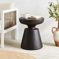 Wyld and Coco Accent Side Table 45 cm Black Magnesium Oxide with Fibreglass